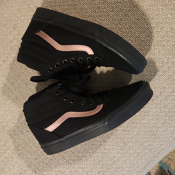 Vans Shoes - Vans Black and Rose Gold